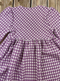 Платье для девочки Mevis Клетка фиолетовое 3978-06 - размеры